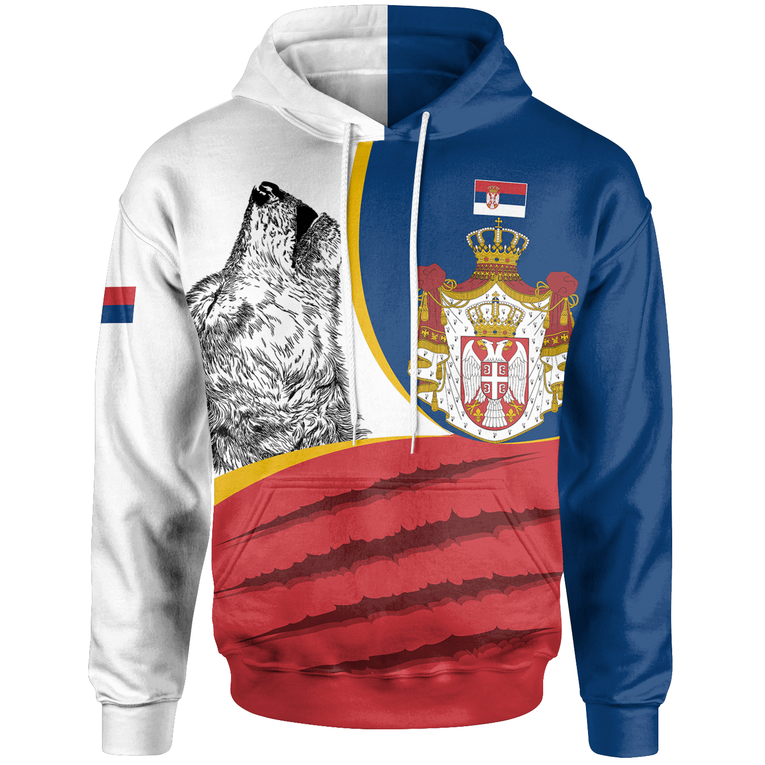 Serbia Hoodie Flag Of Serbia RLT7 - Wonder Print Shop