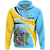 Saint Lucia Zip Hoodie N Flag RLT6 - Wonder Print Shop