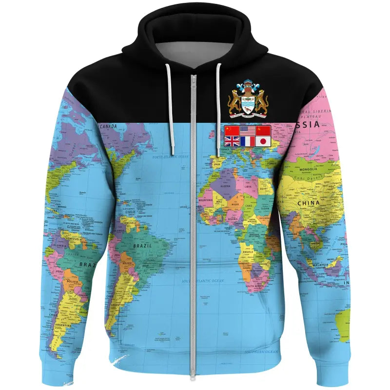 Guyana Zip Hoodie RLT8 - Wonder Print Shop