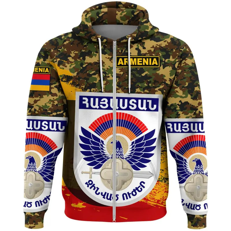 Armenian Army Zip Hoodie RLT8 - Wonder Print Shop