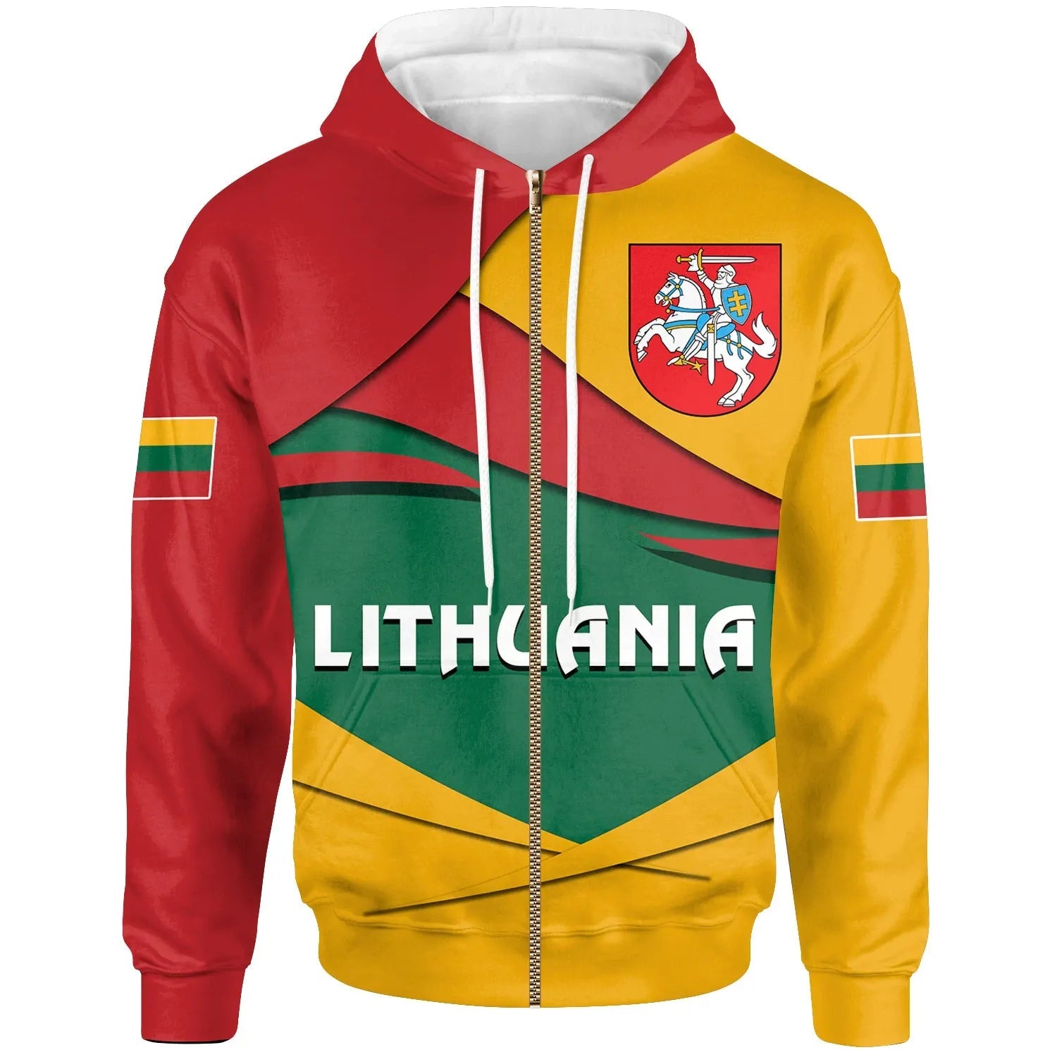 Lithuania Zip Up Hoodie Lithuania Pride RLT6 - Wonder Print Shop