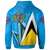 Saint Lucia Hoodie Flag With Coat Of Arms RLT6 - Wonder Print Shop