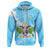 Saint Lucia Christmas Zip Up Hoodie Coat Of Arms X Style8 RLT6 - Wonder Print Shop