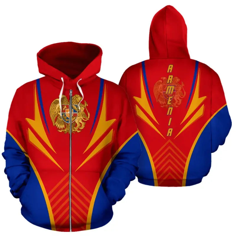 Armenia Hoodie (Zip) Coat Of Arms RLT8 - Wonder Print Shop