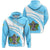 Saint Lucia Zip Hoodie Coat Of Arms Cricket Style RLT6 - Wonder Print Shop