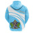 Saint Lucia Zip Hoodie Coat Of Arms Cricket Style RLT6 - Wonder Print Shop