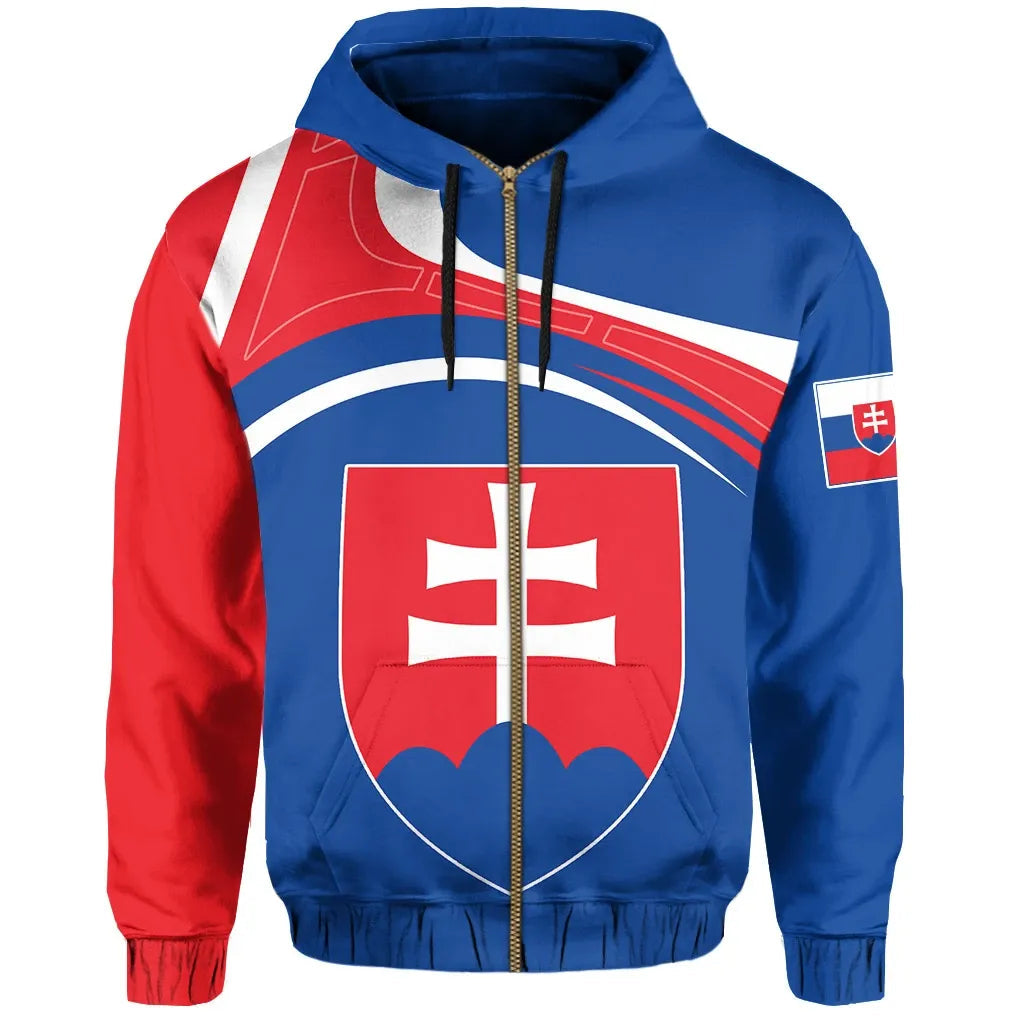 Slovakia Zipper Hoodie Eudora Style RLT13 - Wonder Print Shop