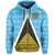 Saint Lucia Flag Zip Up Hoodie Triangle Cerulean Blue RLT6 - Wonder Print Shop