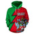 Saint Kitts and Nevis All Over Zip Up Hoodie Flash Style RLT6 - Wonder Print Shop