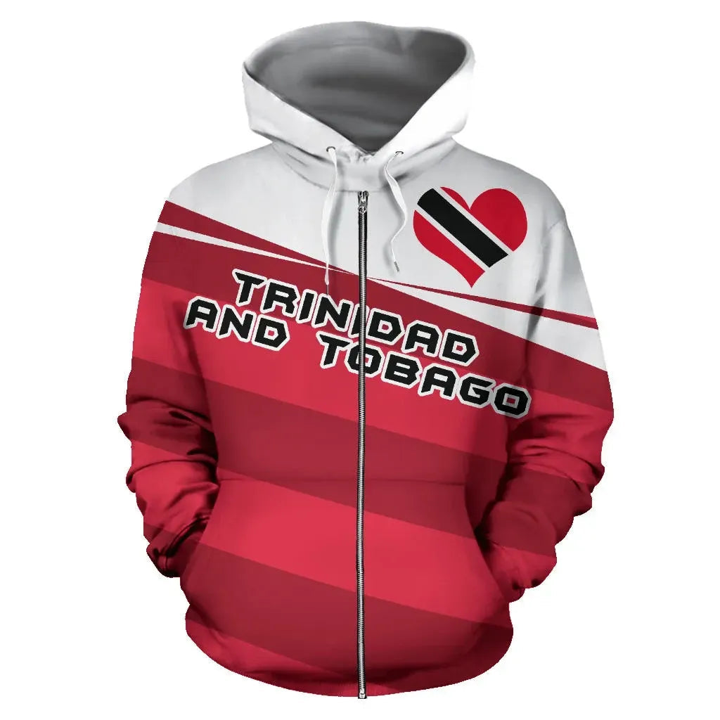 Trinidad and Tobago Zip Up Hoodie Coat Of Arms Vivian Style RLT6 - Wonder Print Shop