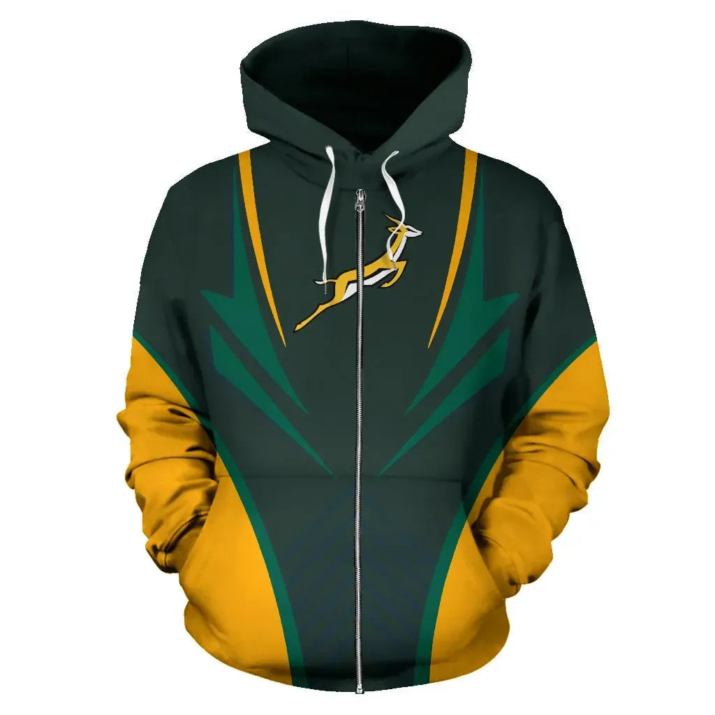 South Africa Hoodie Zip Coat Of Arms RLT8 - Wonder Print Shop