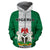 Nigeria All Over Zip Up Hoodie Flag and Coat Of Arm RLT8 - Wonder Print Shop