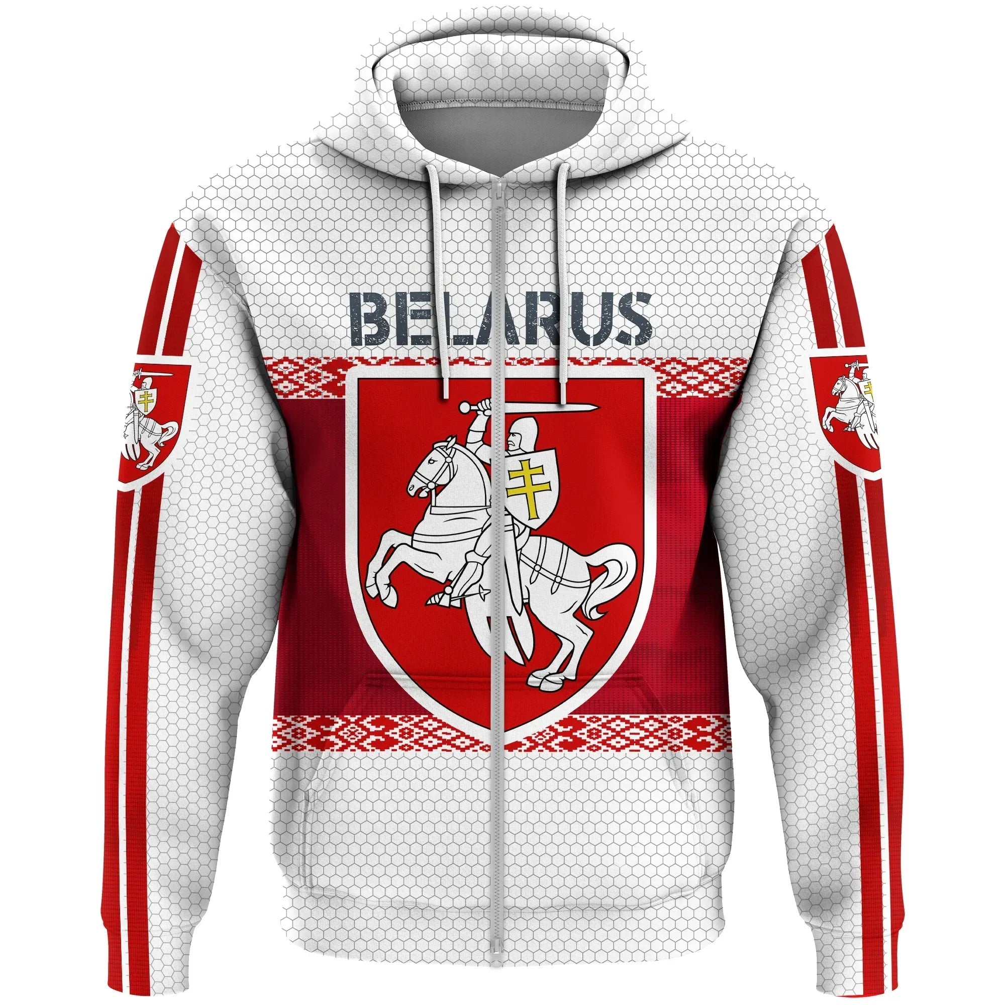 Belarus Coat of Arms Zip Hoodie Special RLT6 - Wonder Print Shop