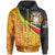 Guyana Zip Up Hoodie Guyana Coat of Arms and Jaguar Patterns RLT8 - Wonder Print Shop