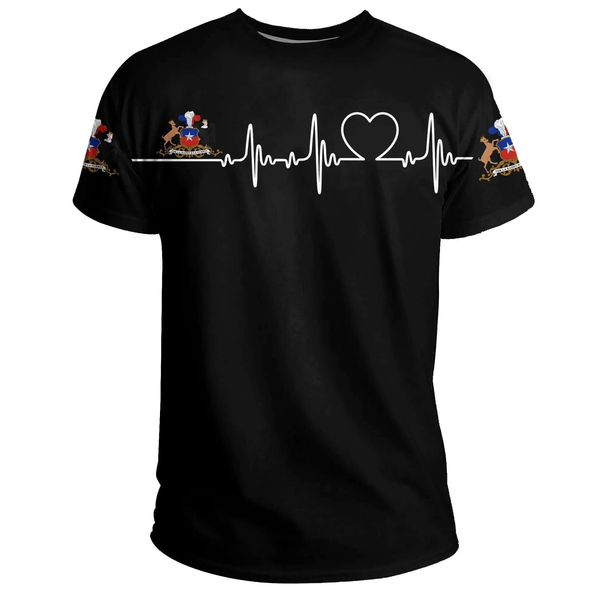 Chile T Shirt Heartbeat RLT7 - Wonder Print Shop