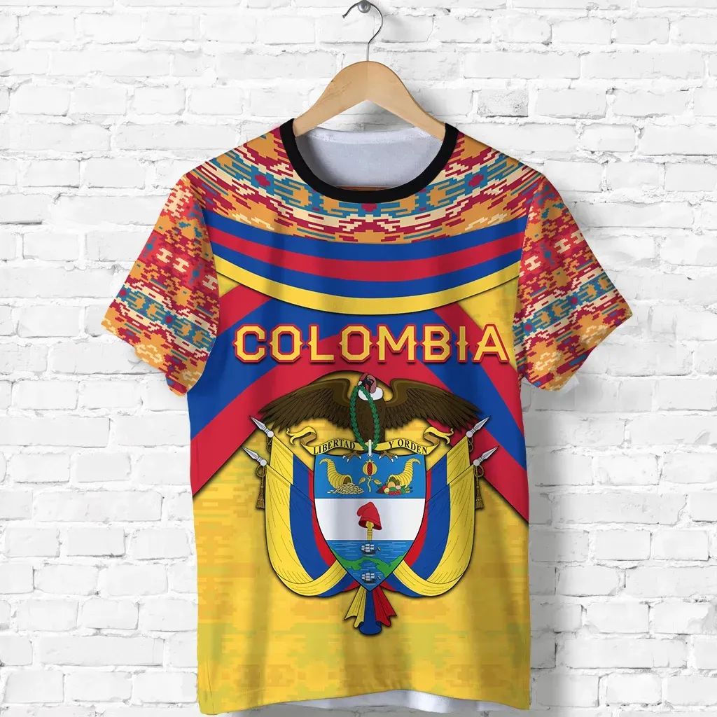 Colombia Wayuu T Shirt Vibes Version RLT7 - Wonder Print Shop