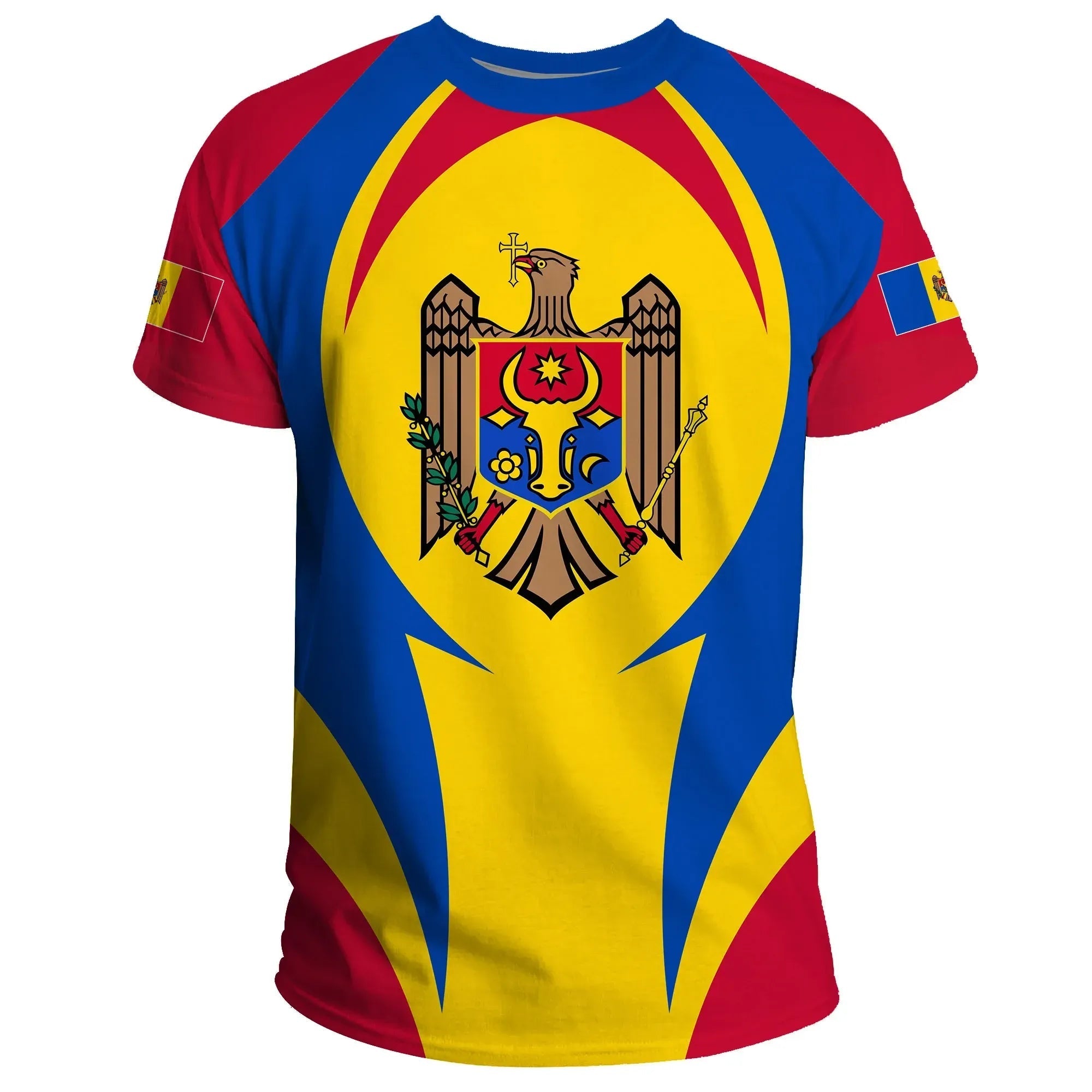 Moldova T Shirt Action Flag RLT13 - Wonder Print Shop