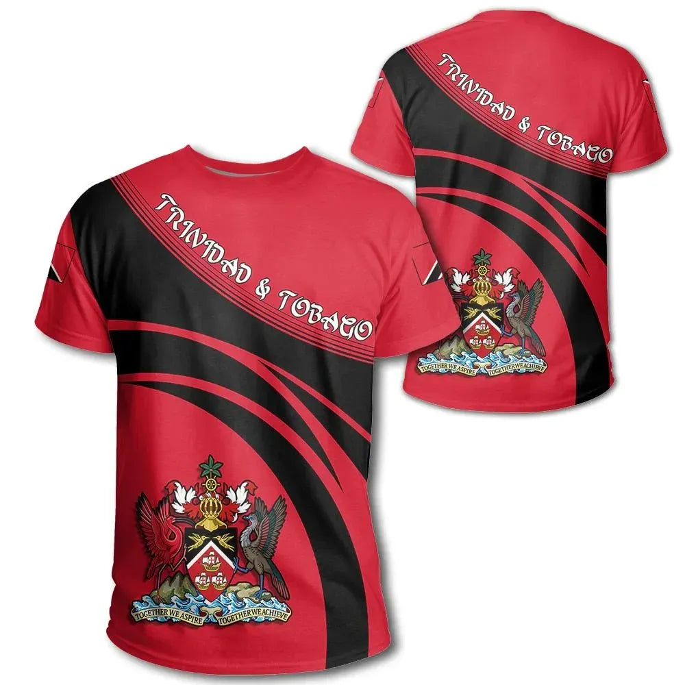 Trinidad and Tobago Coat Of Arms T Shirt Cricket Style RLT6 - Wonder Print Shop