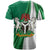 Nigeria T Shirt Nigerian Waving Flag With Coat Of Arms RLT8 - Wonder Print Shop