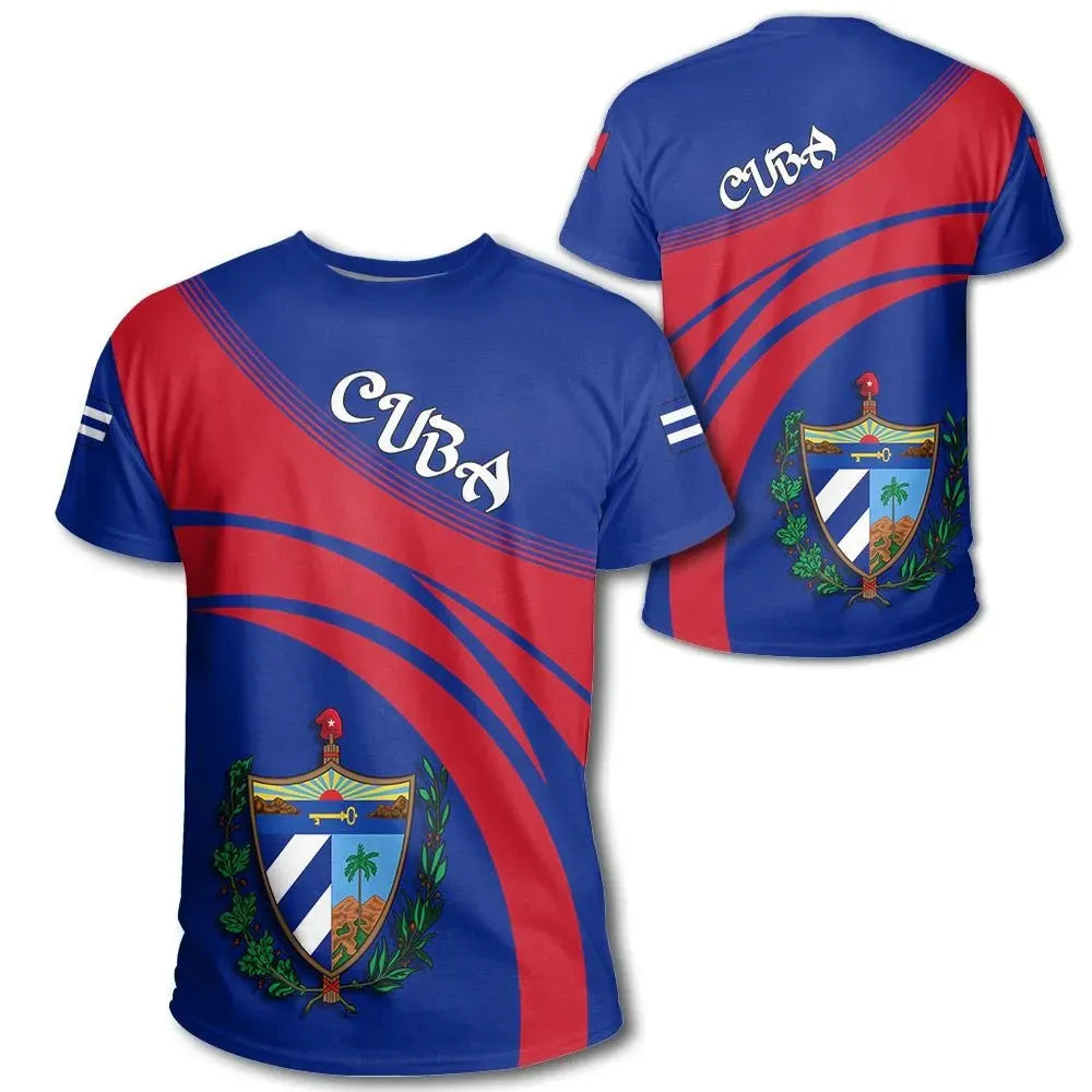 Cuba Coat Of Arms T Shirt Cricket Style RLT13 - Wonder Print Shop