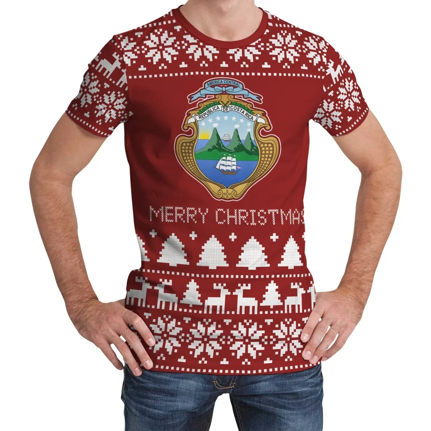 Costa Rica Christmas T Shirt RLT13 - Wonder Print Shop