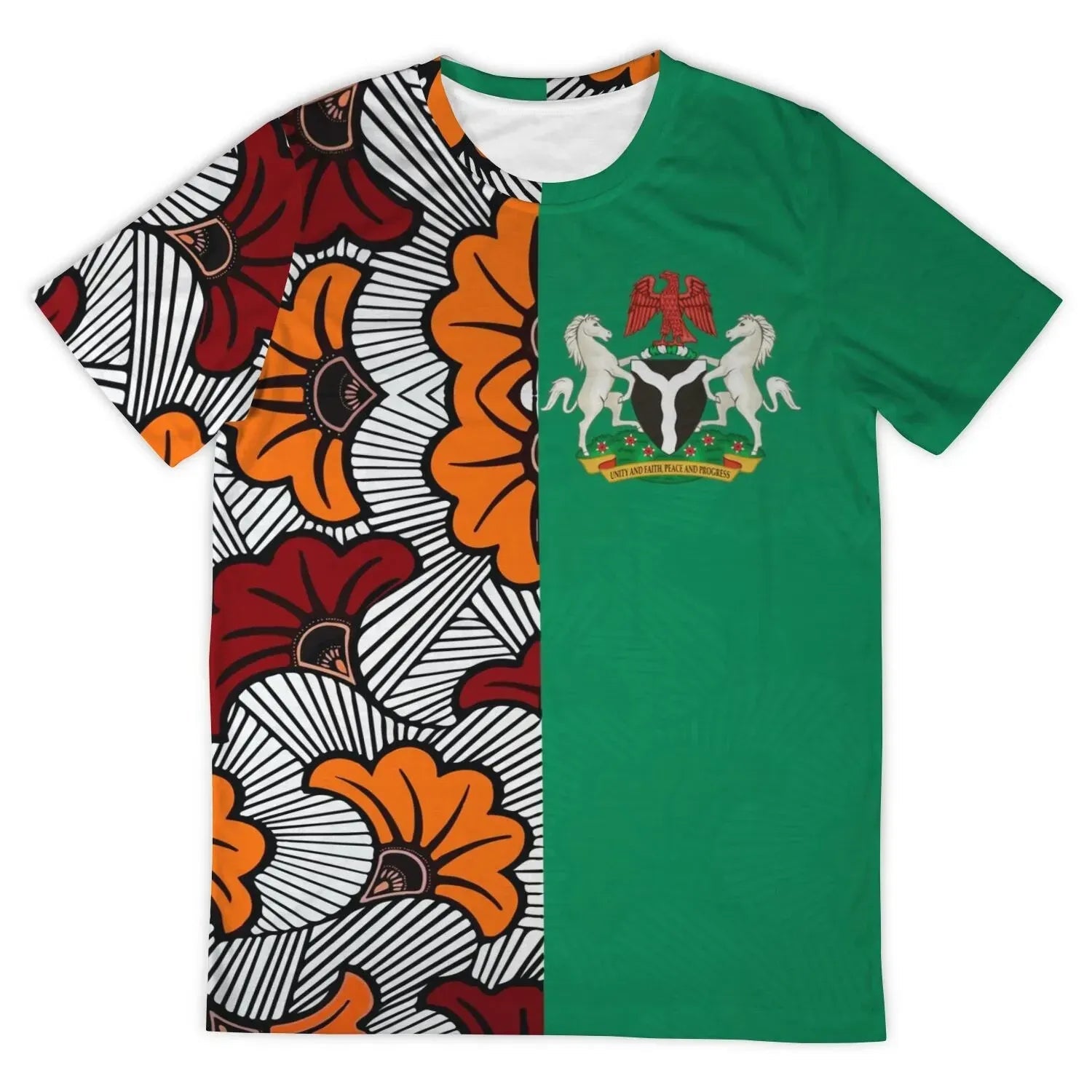 Nigeria T Shirt Ankara Pattern RLT8 - Wonder Print Shop