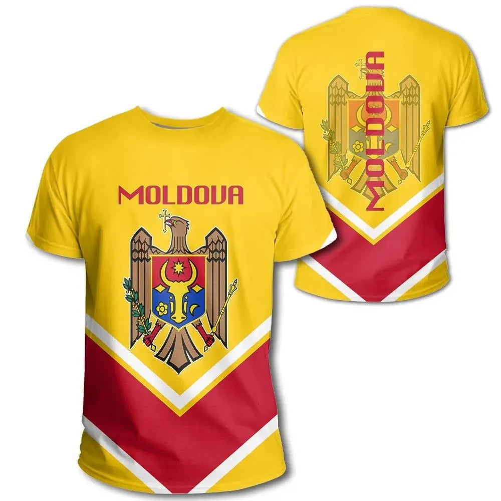 Moldova Coat Of Arms T Shirt Lucian StyleW RLT13 - Wonder Print Shop