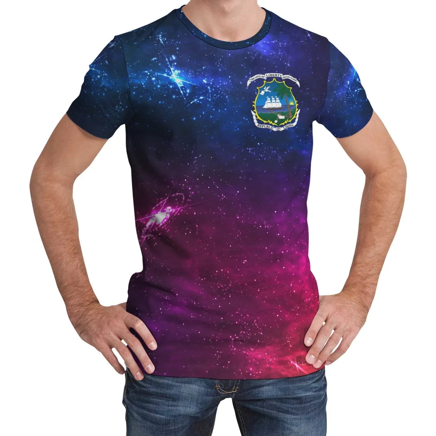 Liberia T Shirt Galaxy RLT6 - Wonder Print Shop