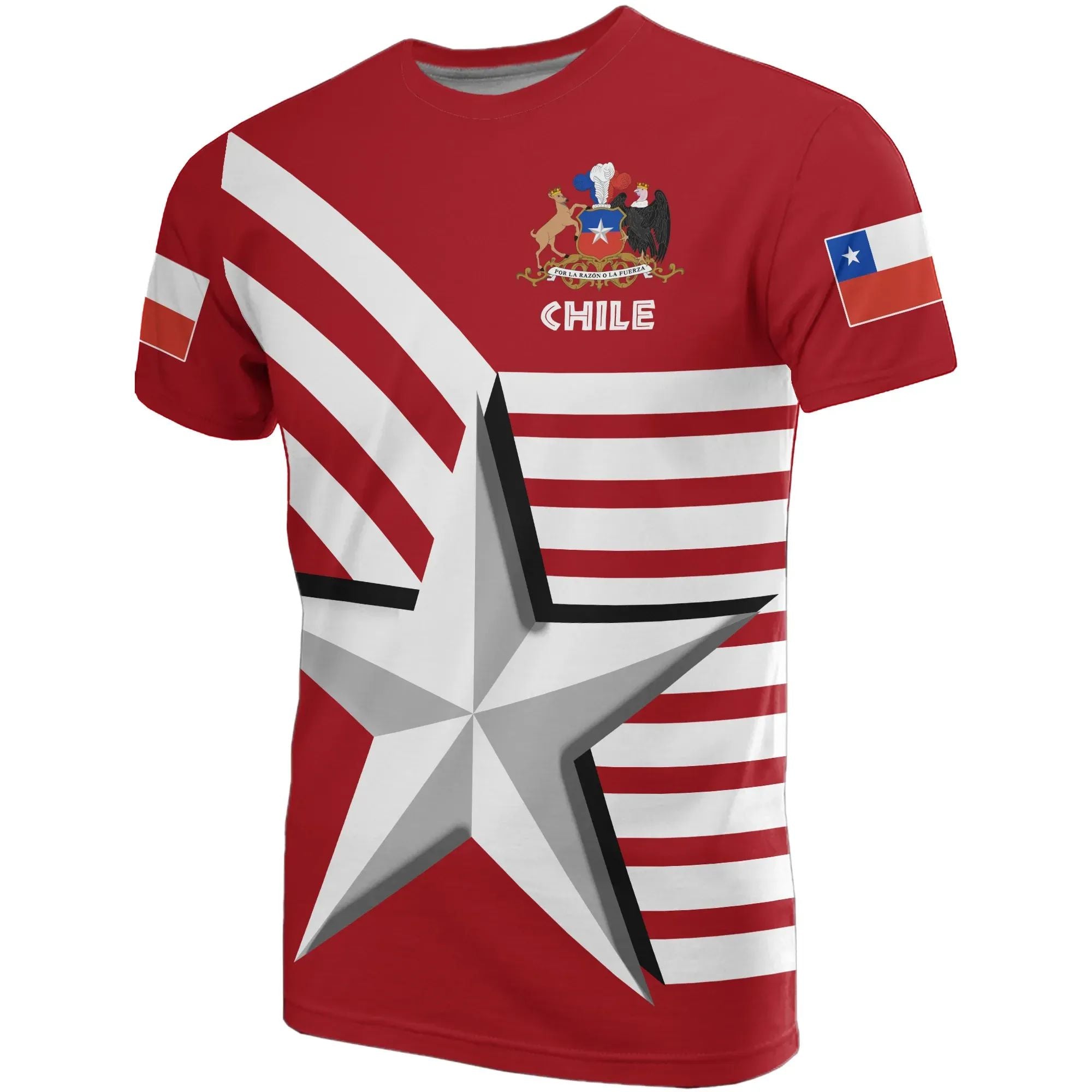 Chile T Shirt Star RLT7 - Wonder Print Shop