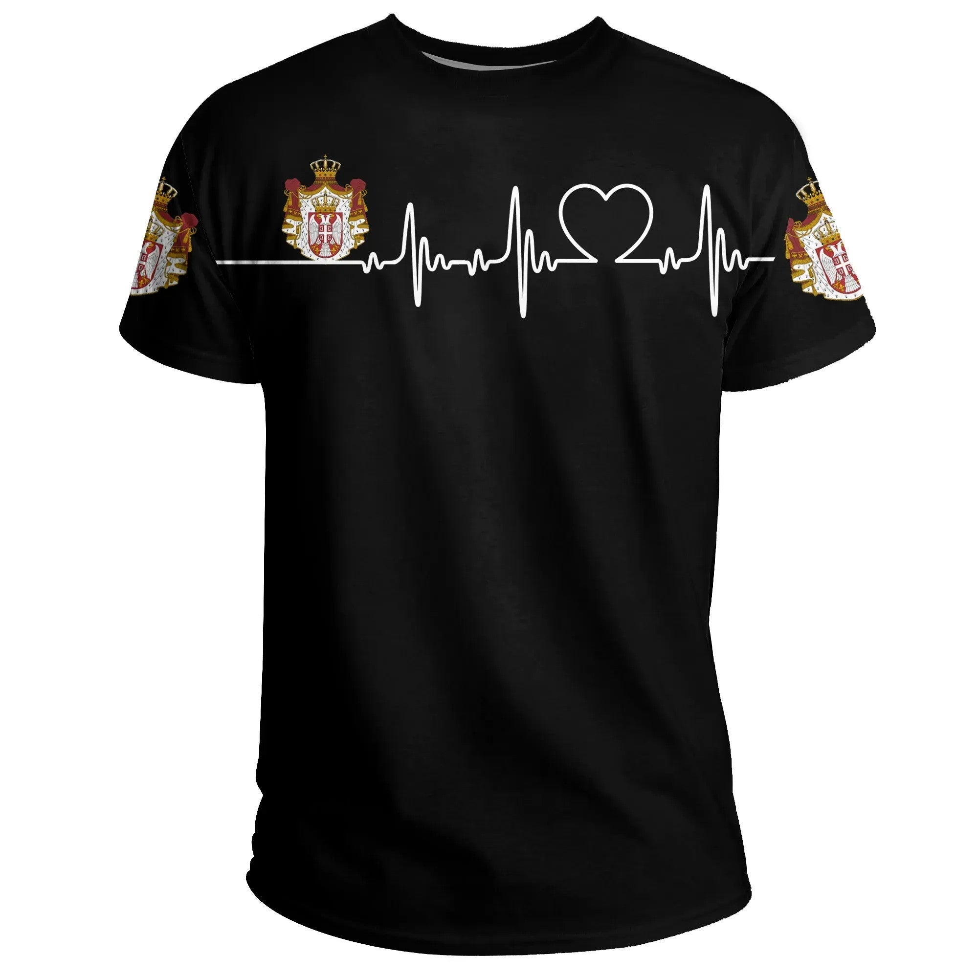 Serbia T Shirt Heartbeat Women's/Men's RLT7 - Wonder Print Shop