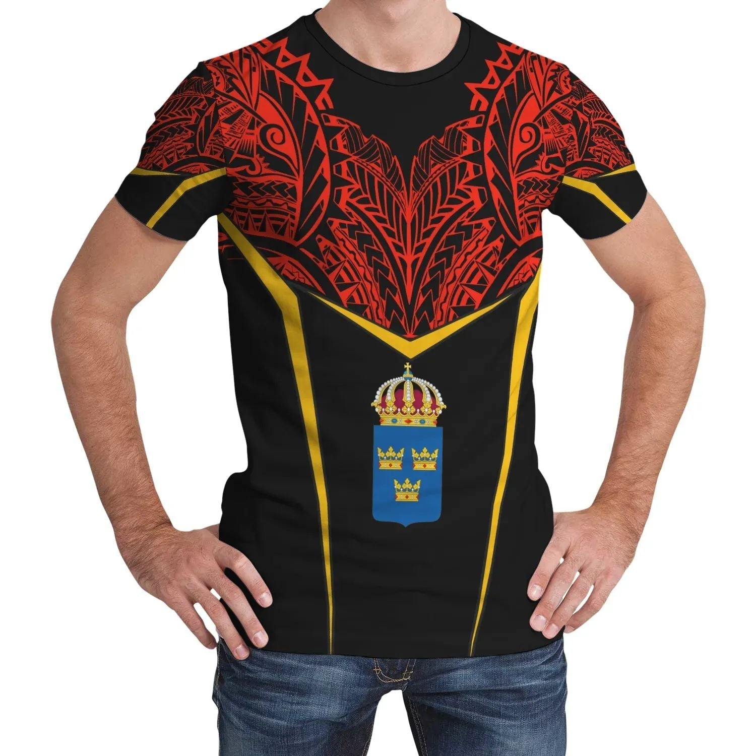 sweden-unisex-t-shirt-tribal-style