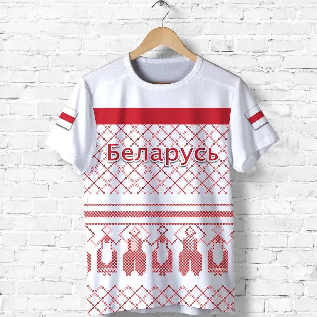 Belarus T Shirt Flag Embroideries Freedom RLT6 - Wonder Print Shop