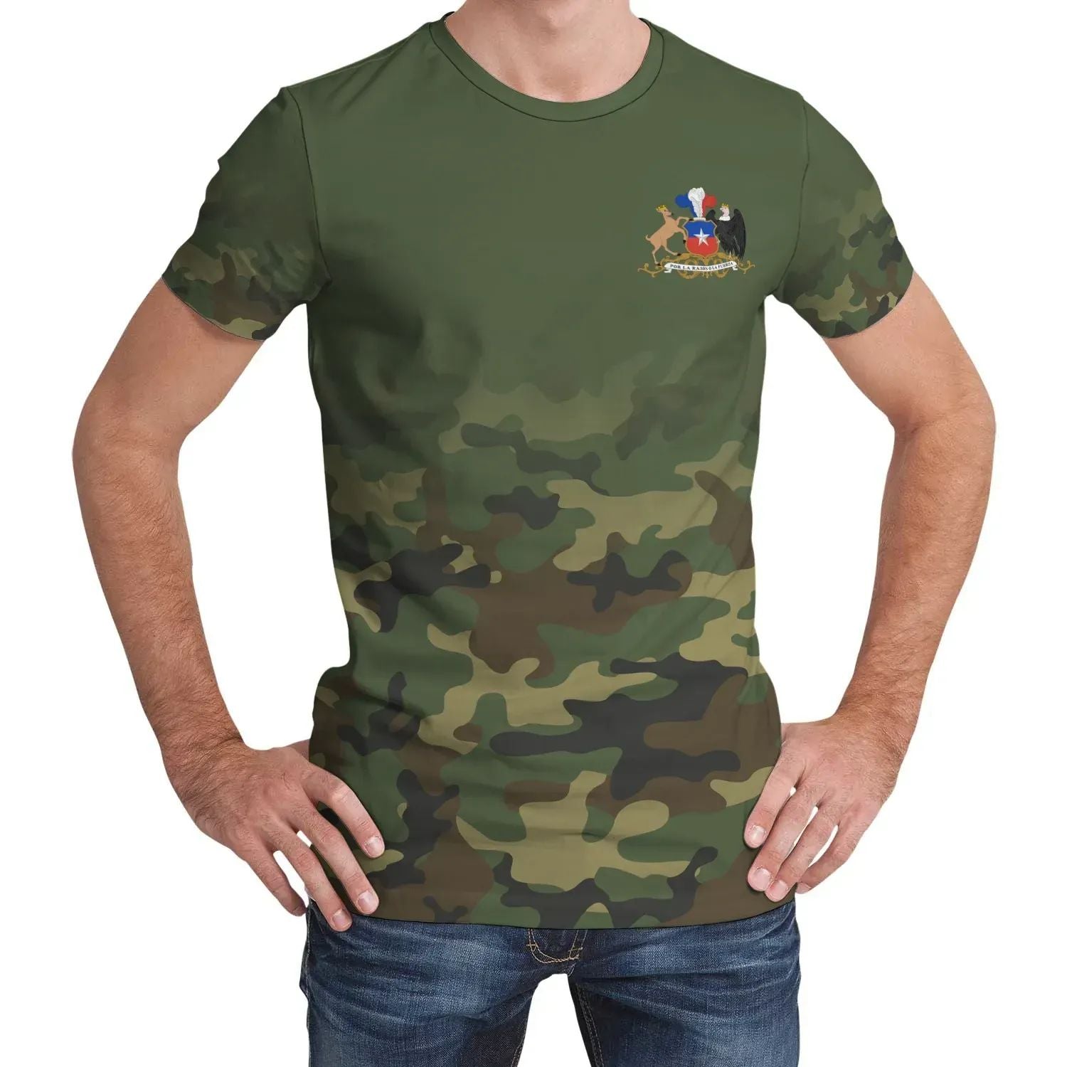 Chile T Shirt Camo RLT7 - Wonder Print Shop