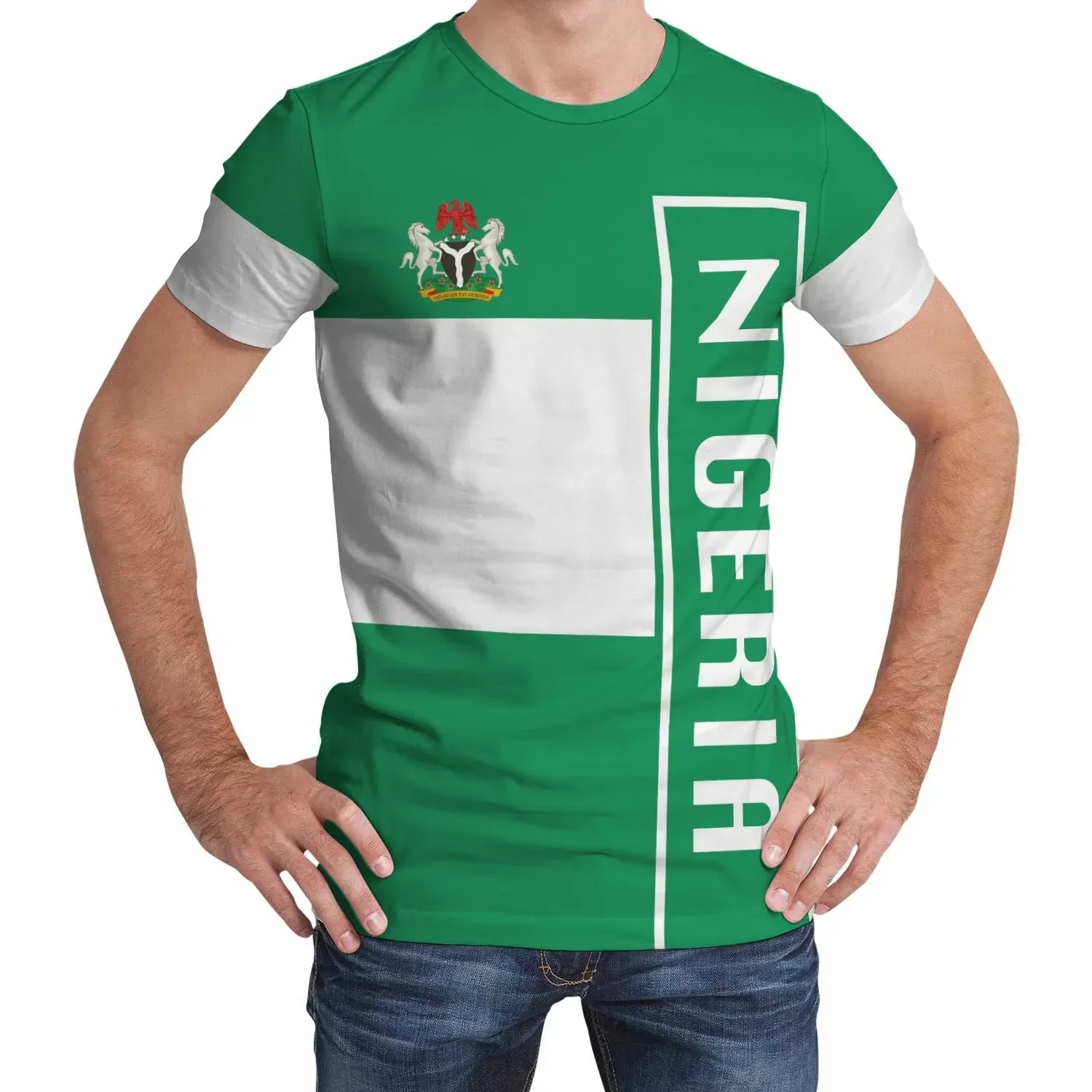 Nigeria All Over Print T Shirt RLT8 - Wonder Print Shop