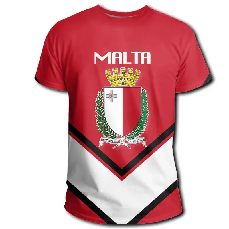 Malta Coat Of Arms T Shirt Lucian Style RLT12 - Wonder Print Shop