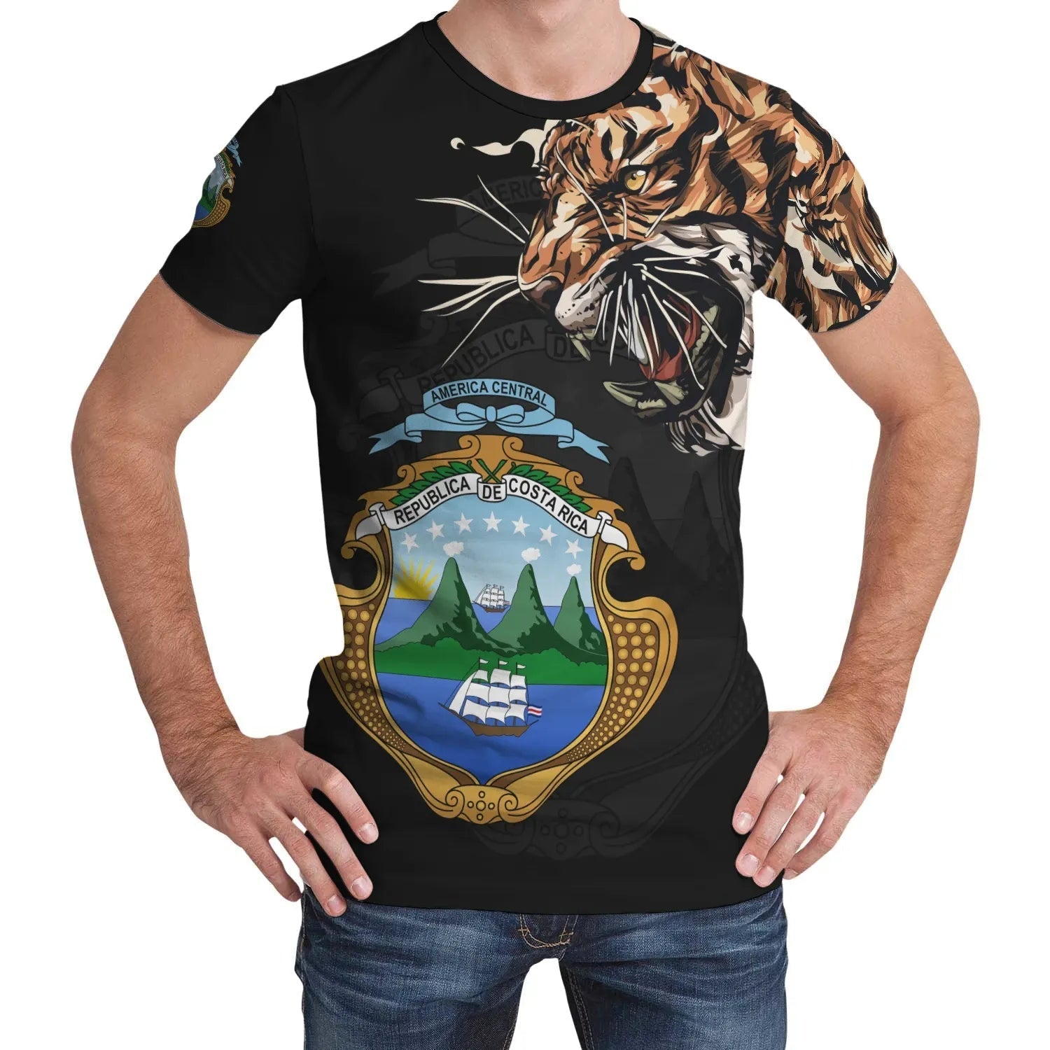 Costa Rica T Shirt Tiger Special Version RLT13 - Wonder Print Shop