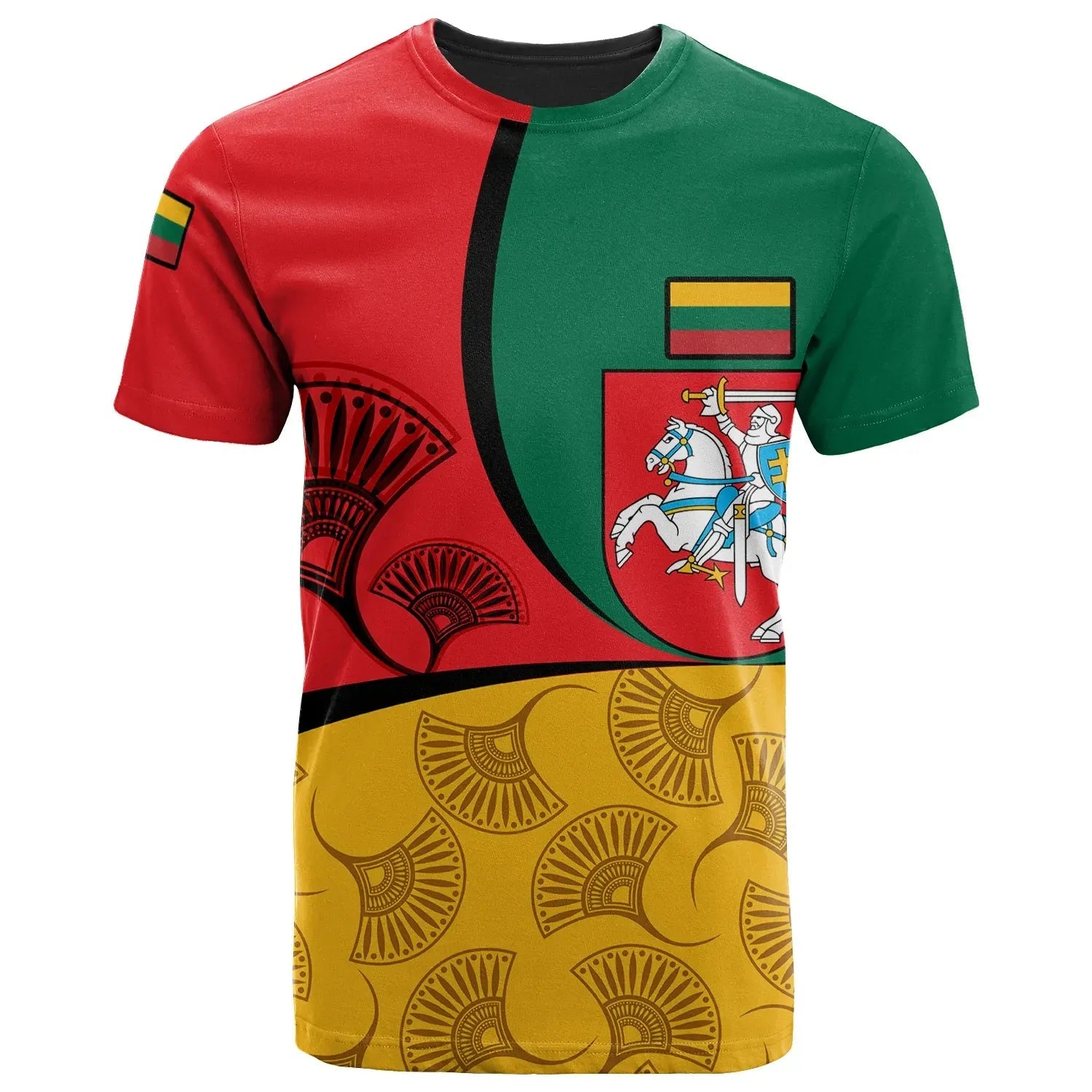 Lithuania T Shirt - Flag of Lithuania RLT6 - Wonder Print Shop