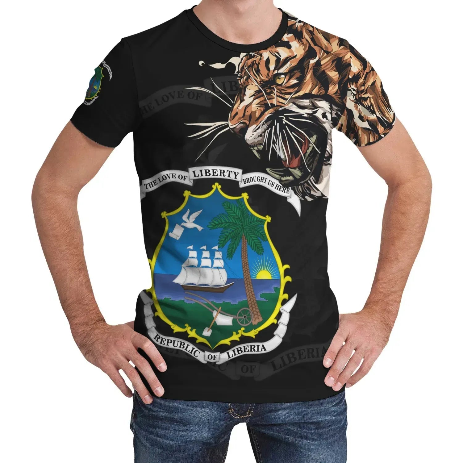 Liberia T Shirt Tiger Special Version RLT6 - Wonder Print Shop