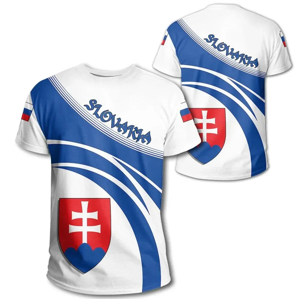 Slovakia Coat Of Arms T Shirt Cricket Style RLT13 - Wonder Print Shop