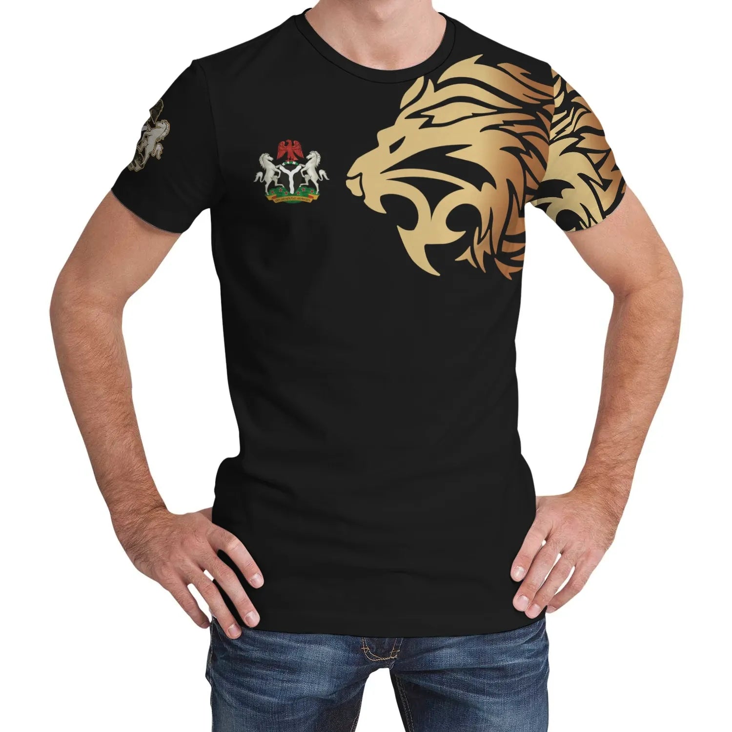 Nigeria T Shirt Lion Style RLT8 - Wonder Print Shop