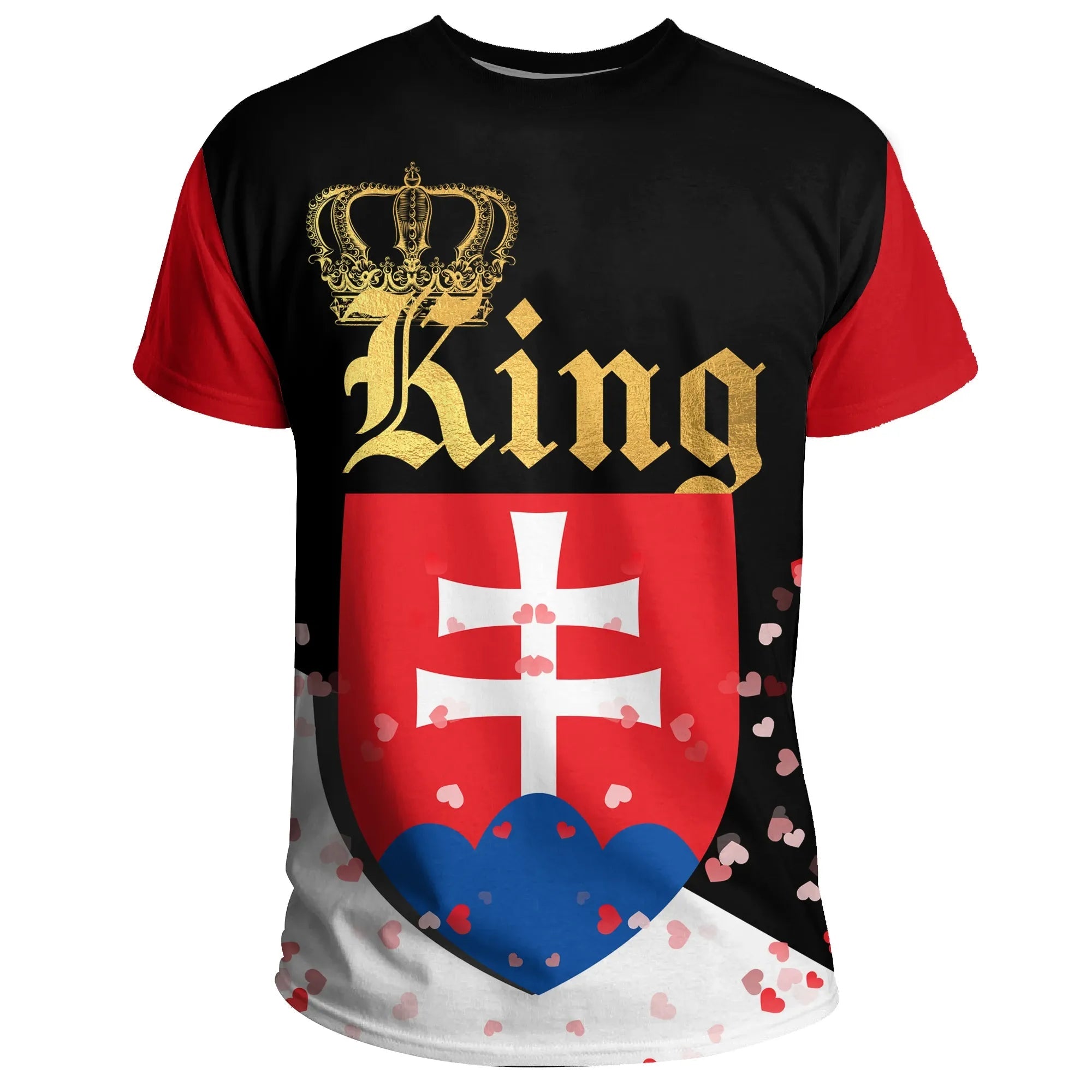 Slovakia T Shirt King Valentine Couple RLT13 - Wonder Print Shop