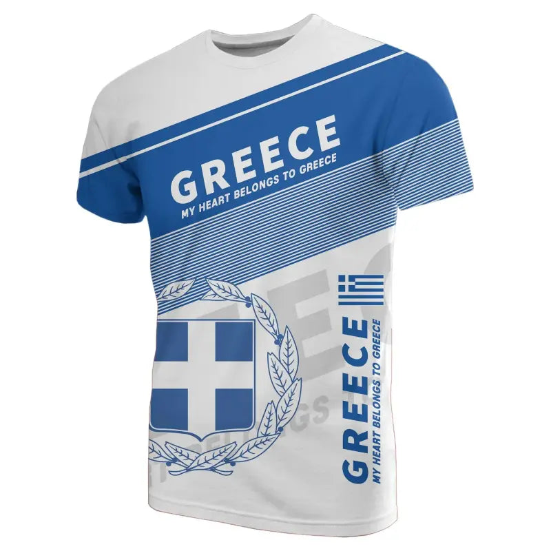 Greece Flag Motto T Shirt Limited Style RLT12 - Wonder Print Shop