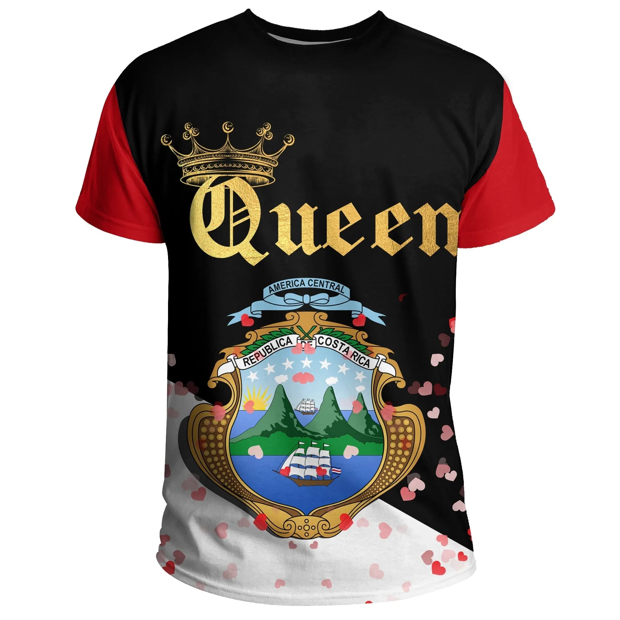 Costa Rica T Shirt Queen Valentine Couple RLT13 - Wonder Print Shop