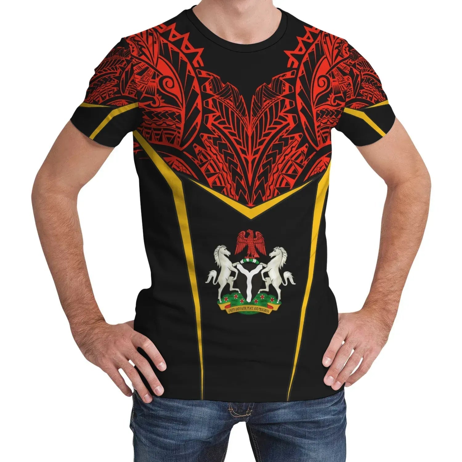 Nigeria Unisex T Shirt Tribal Style RLT8 - Wonder Print Shop