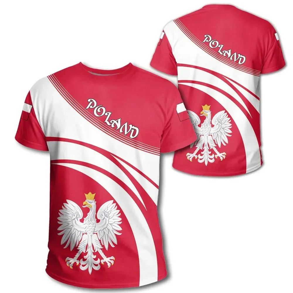 Poland T Shirt Coat Of Arms Cricket Style RLT7 - Wonder Print Shop