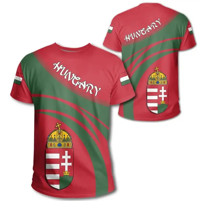 Hungary Coat Of Arms T Shirt Cricket Style RLT8 - Wonder Print Shop