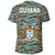 Army Guyana Tiger Stripe Camouflage Seamless Flag And Coat Of Arms T Shirt RLT8 - Wonder Print Shop