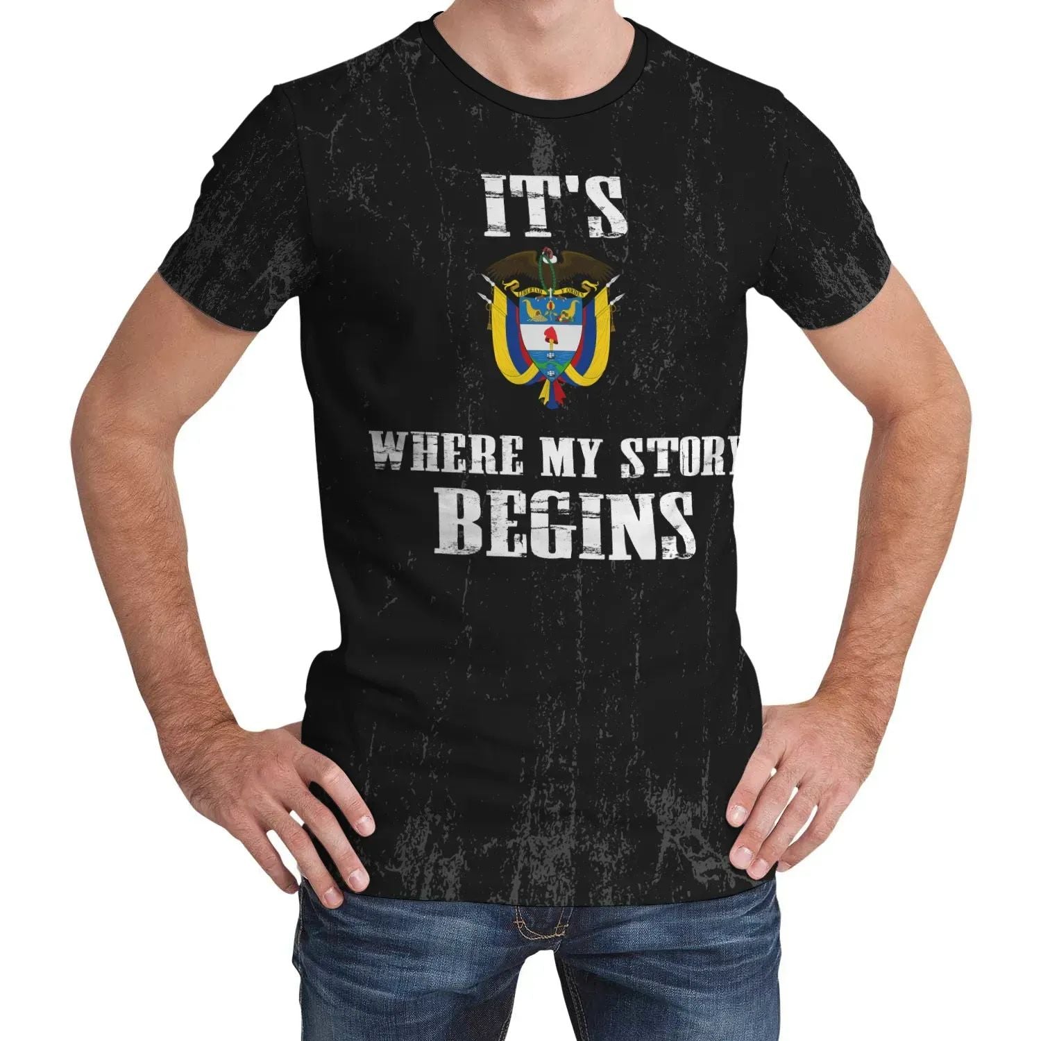 Colombia T Shirt It's Where My Story Begins RLT7 - Wonder Print Shop