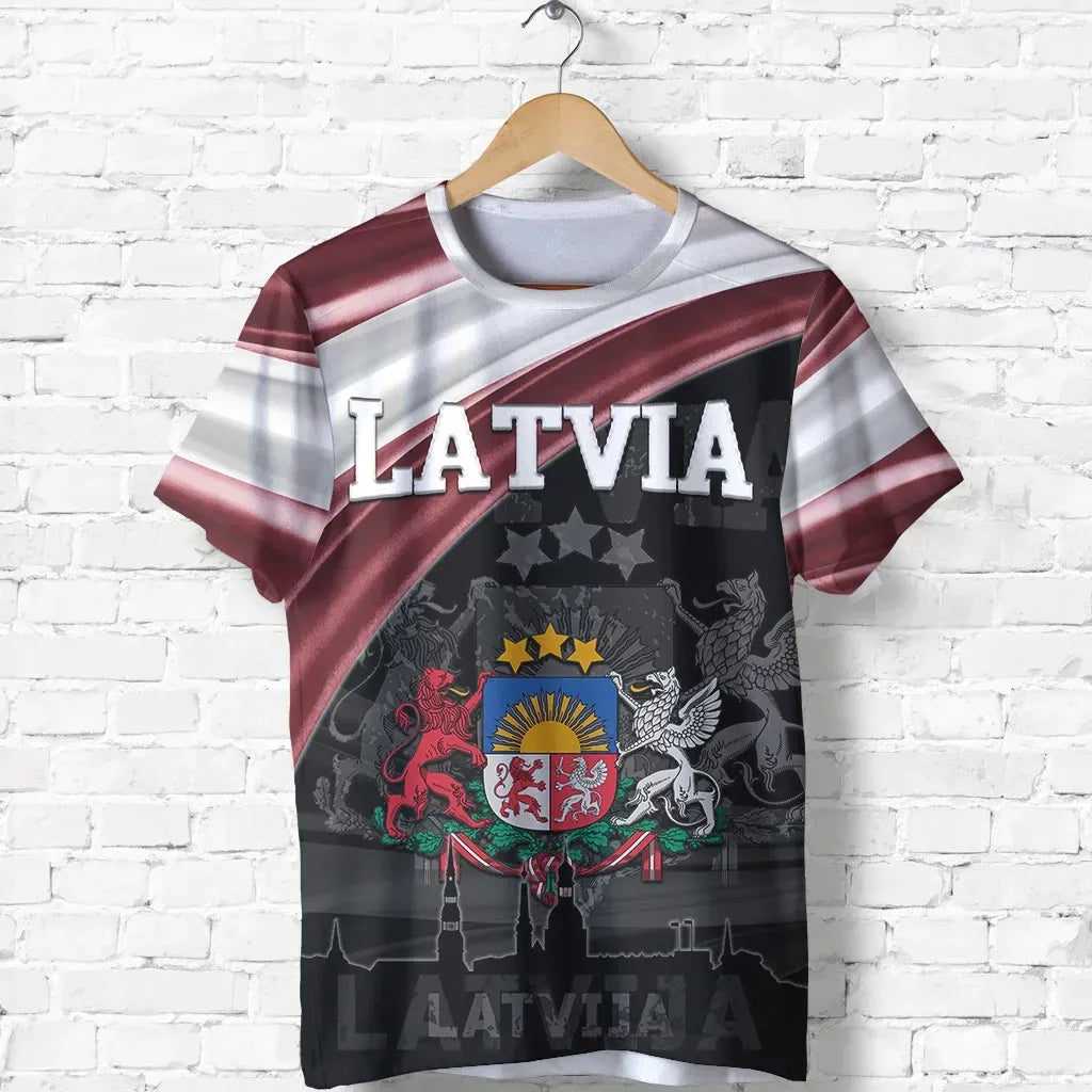 Latvia T Shirt Flag Latvija Riga RLT6 - Wonder Print Shop