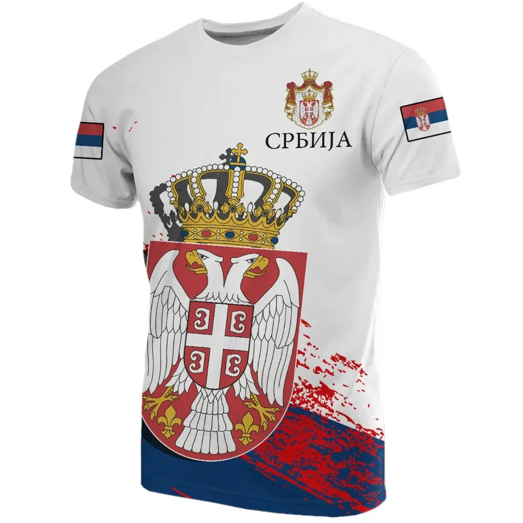 Serbia Special T Shirt White Version RLT7 - Wonder Print Shop